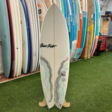 Quiet Flight Bad Fish 6’0" Surfboard - White / Aqua / Grey