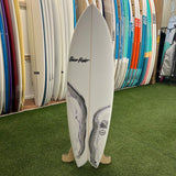 Quiet Flight Bad Fish 5’10" Surfboard - White / Black / Purple