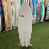 Quiet Flight Bad Fish 5’10" Surfboard - White / Black / Purple