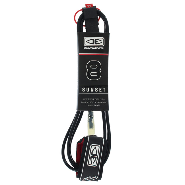 Ocean & Earth Moulded Sunset 8' Leash - Black