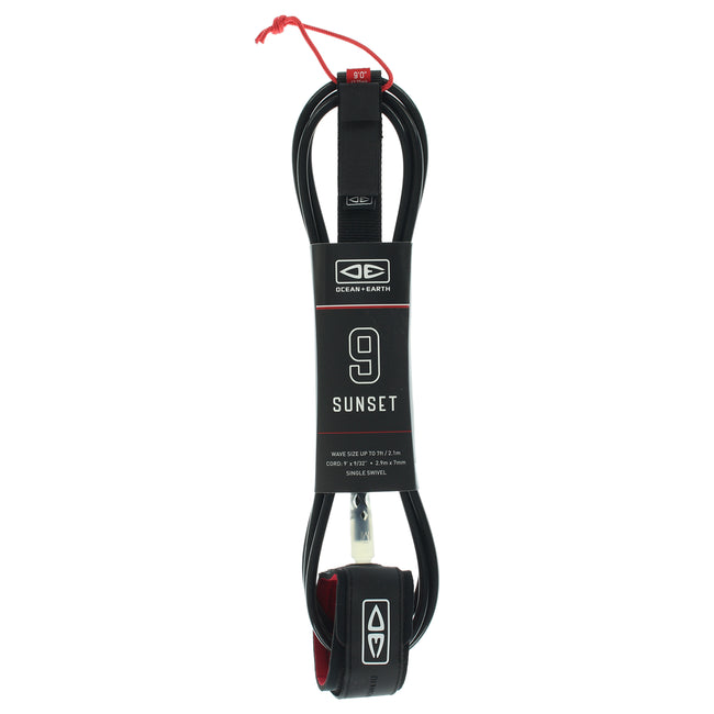Ocean & Earth Moulded Sunset 9' Leash - Black