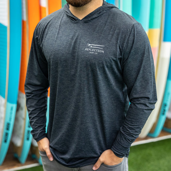 Ocean Tec Men's 5FLEX Long Sleeve Hoodie - Heather Charcoal
