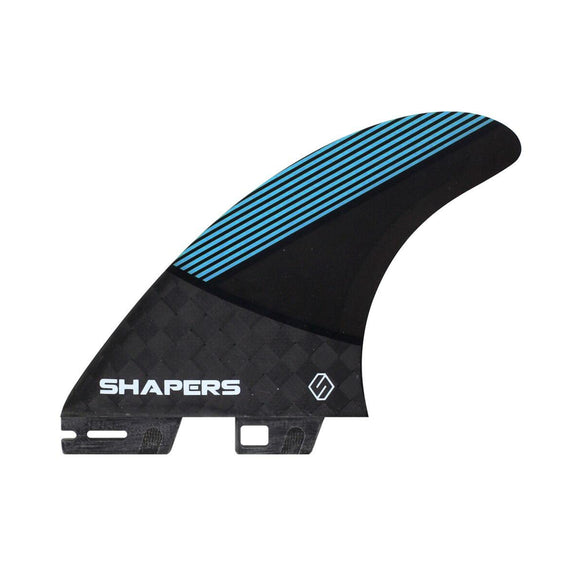 Shapers CarbonFlare Carvn Large FCSII Thruster Fin Set - Blue