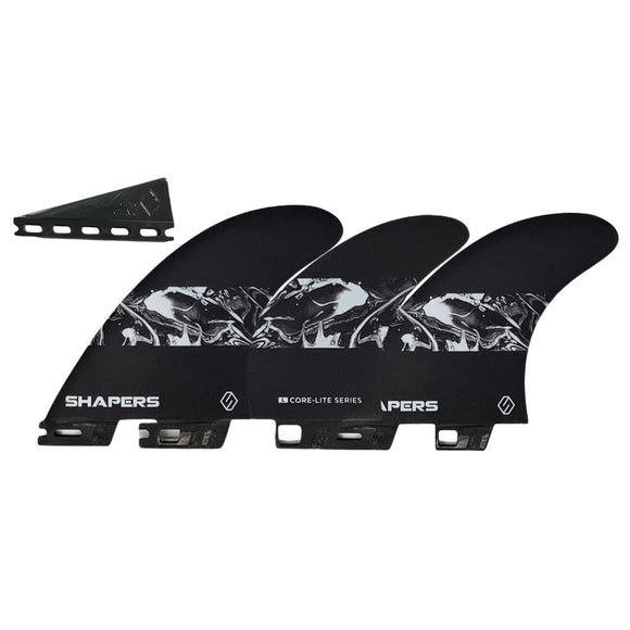 Shapers Core-Lite Large FCSII 6-Fin Set - White