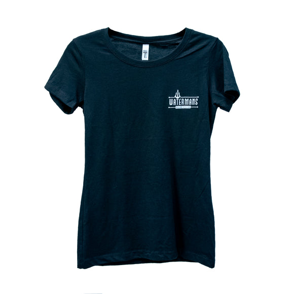 Watermans Warehouse Women's Logo Short Sleeve Tee - Black